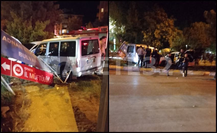 Isparta’da Kavşakta Kaza: 3 Yaralı